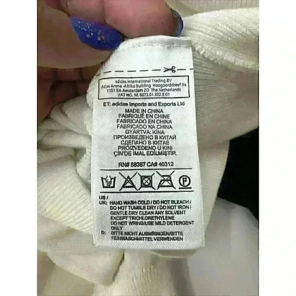 Adidas Originals X HYKE Mock Neck Colorblock Sweater Black White Women’s L. SC3 - Picture 8 of 8